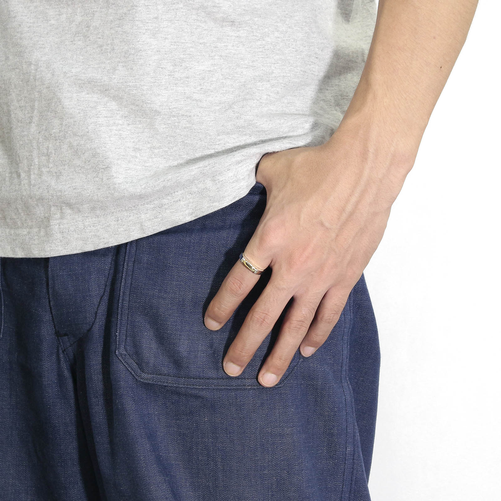 Slice Ring - Silver w/K18Yellow Gold