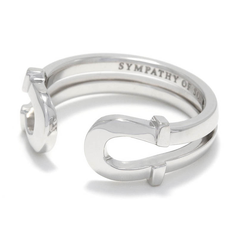 Double Horseshoe Ring Small - Silver