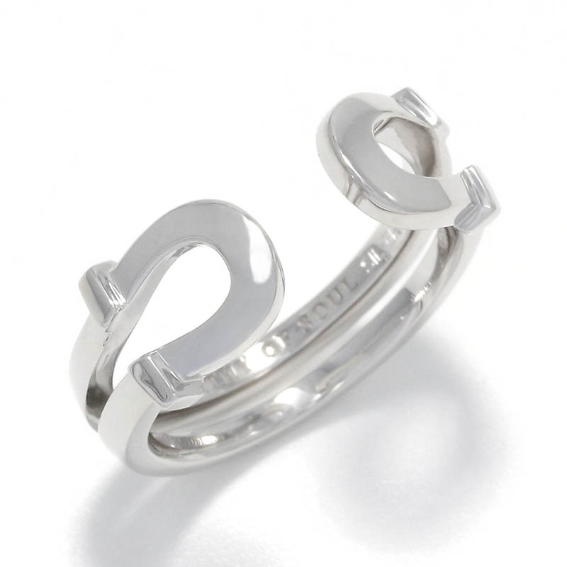 Double Horseshoe Ring Small - Silver