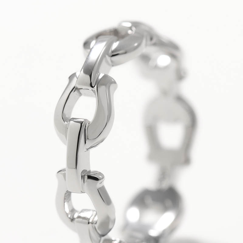Horseshoe Link Ring - Silver