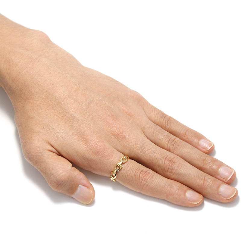 Horseshoe Link Ring - K18Yellow Gold