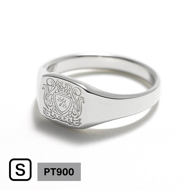 Small Signet Ring - Platinum