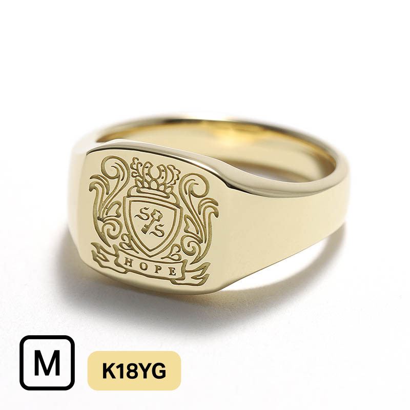 Medium Signet Ring - K18Yellow Gold