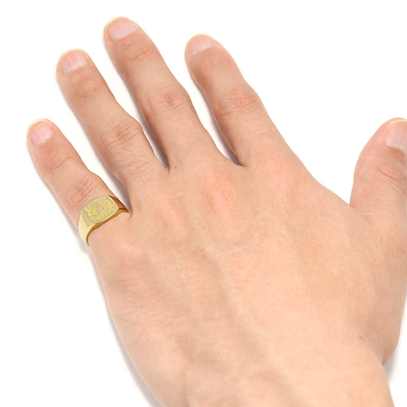 Medium Signet Ring - K18Yellow Gold