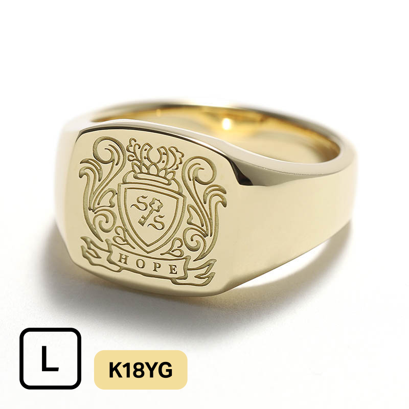 Large Signet Ring - K18Yellow Gold