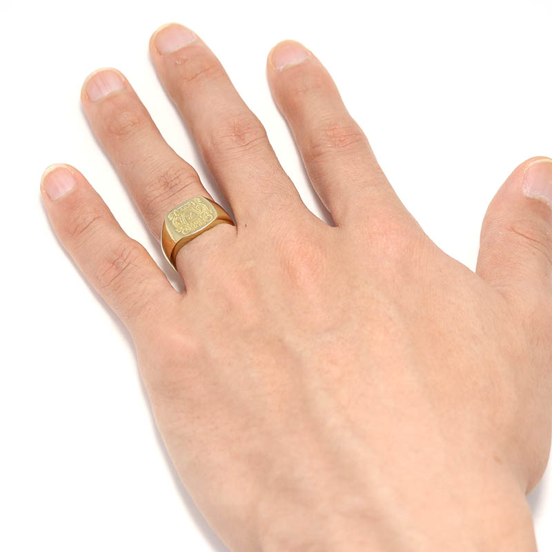 Large Signet Ring - K18Yellow Gold