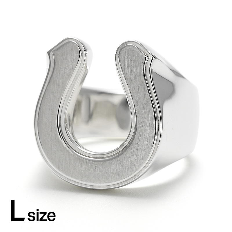 Large Horseshoe Ring - Silver