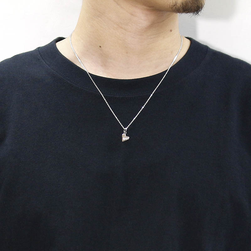 Smooth Heart Charm Necklace / Silver×MOKUME（スムースハートチャームネックレス / シルバー×モクメ）　 Suman Dhakhwa（スーマンダックワ）