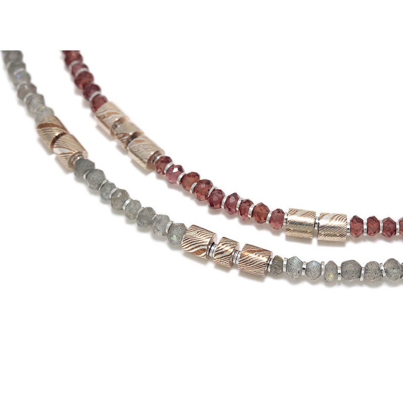 MOKUME Slice Beads Anklet
