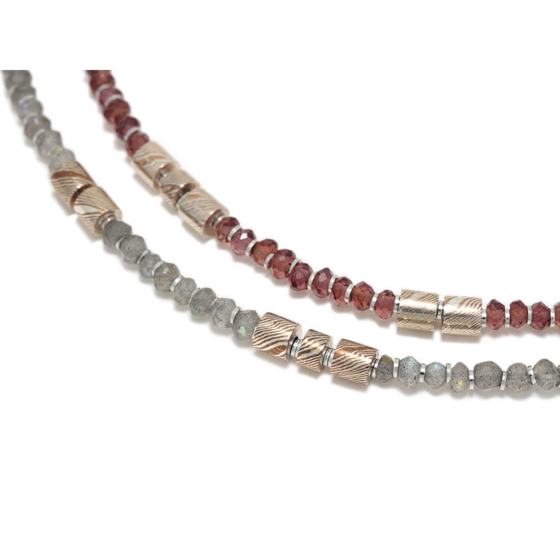 MOKUME Slice Beads Anklet