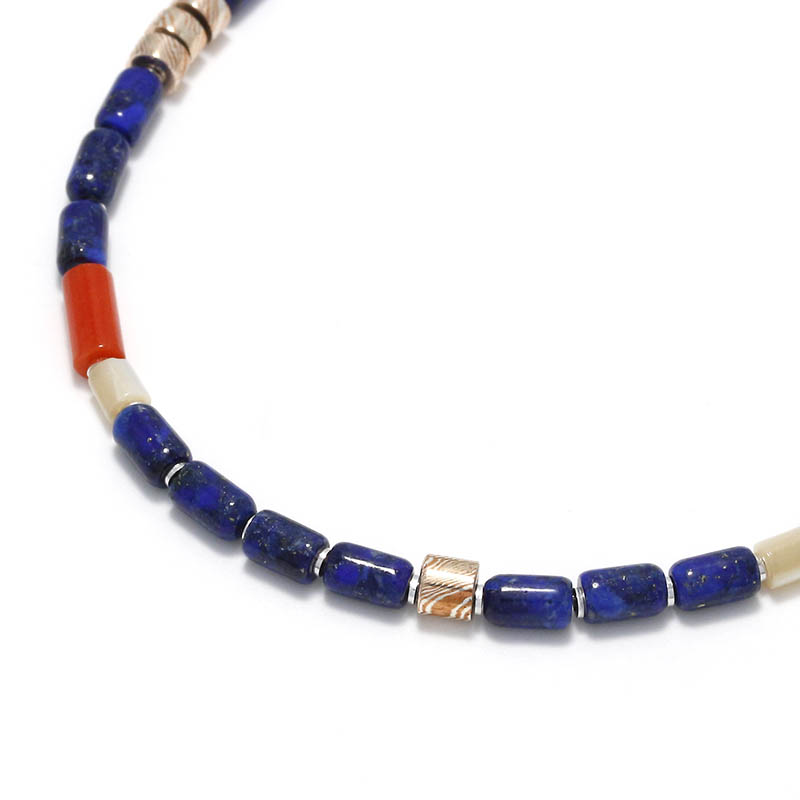 Tube Beads Anklet / Lapislazuli