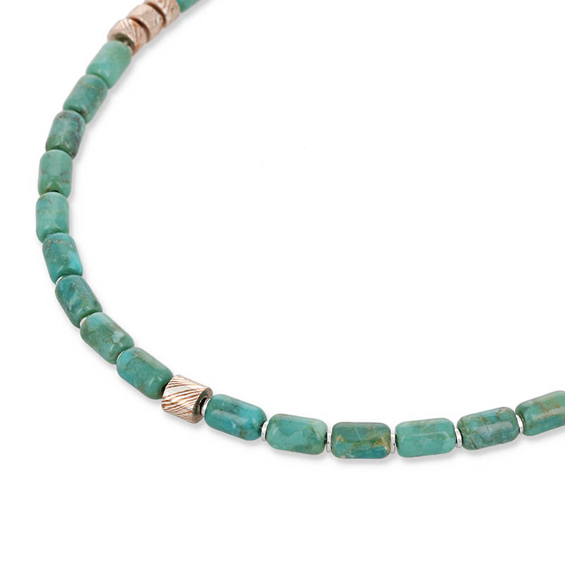Tube Beads Anklet / Turquoise