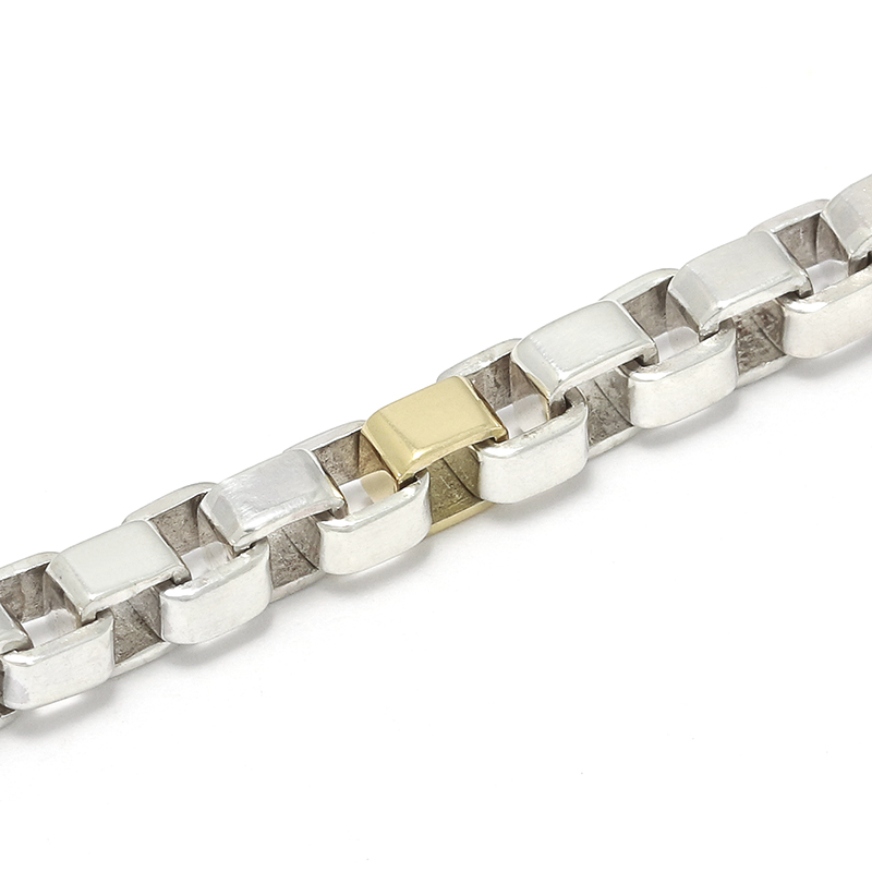 Suman Dhakhwa（スーマンダックワ） Silver Venetian Chain Bracelet w/1pcs 18K（シルバー ベネチアンチェーンブレスレット w/1pcs 18K）