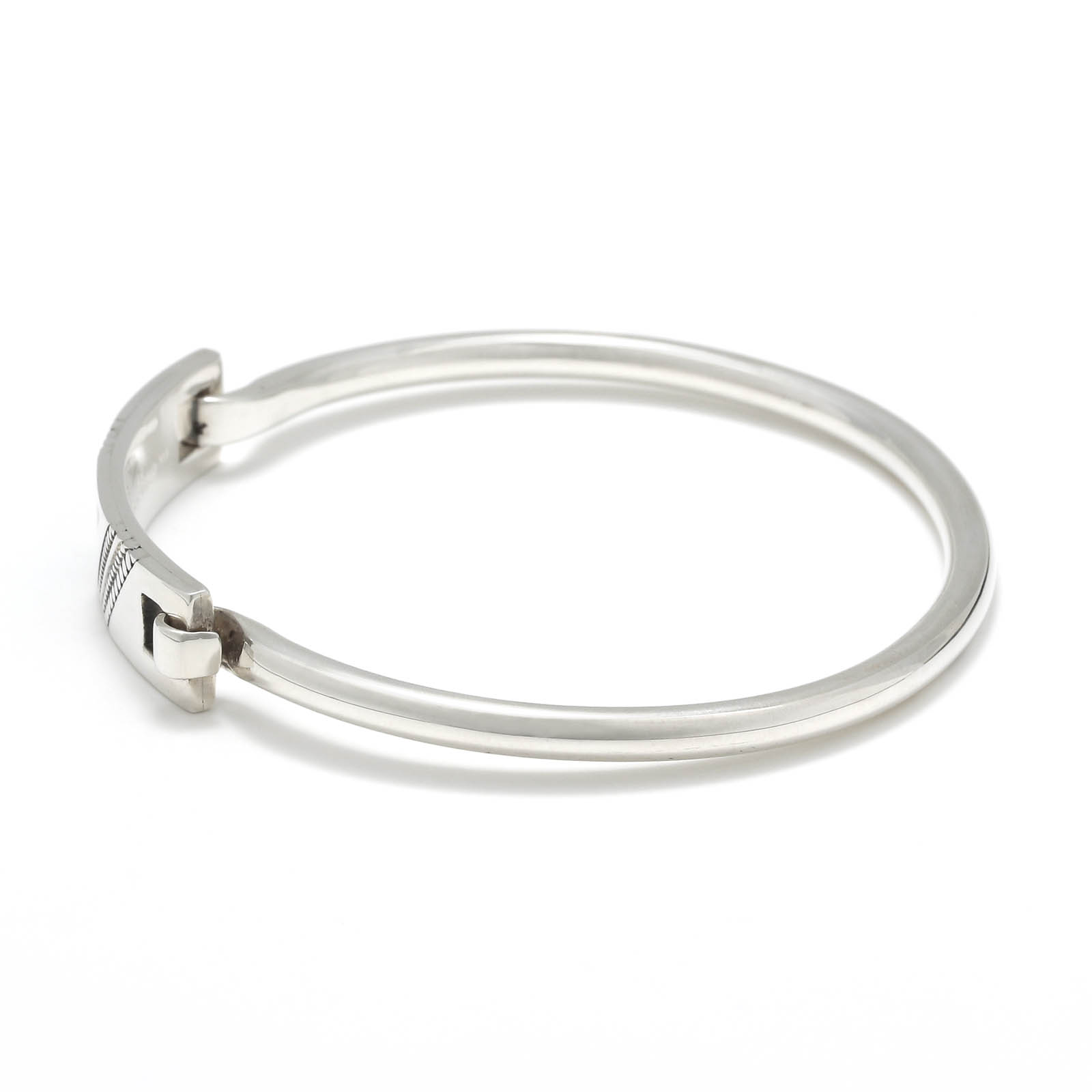 Turquoise Powder Inlay Hinge Bangle