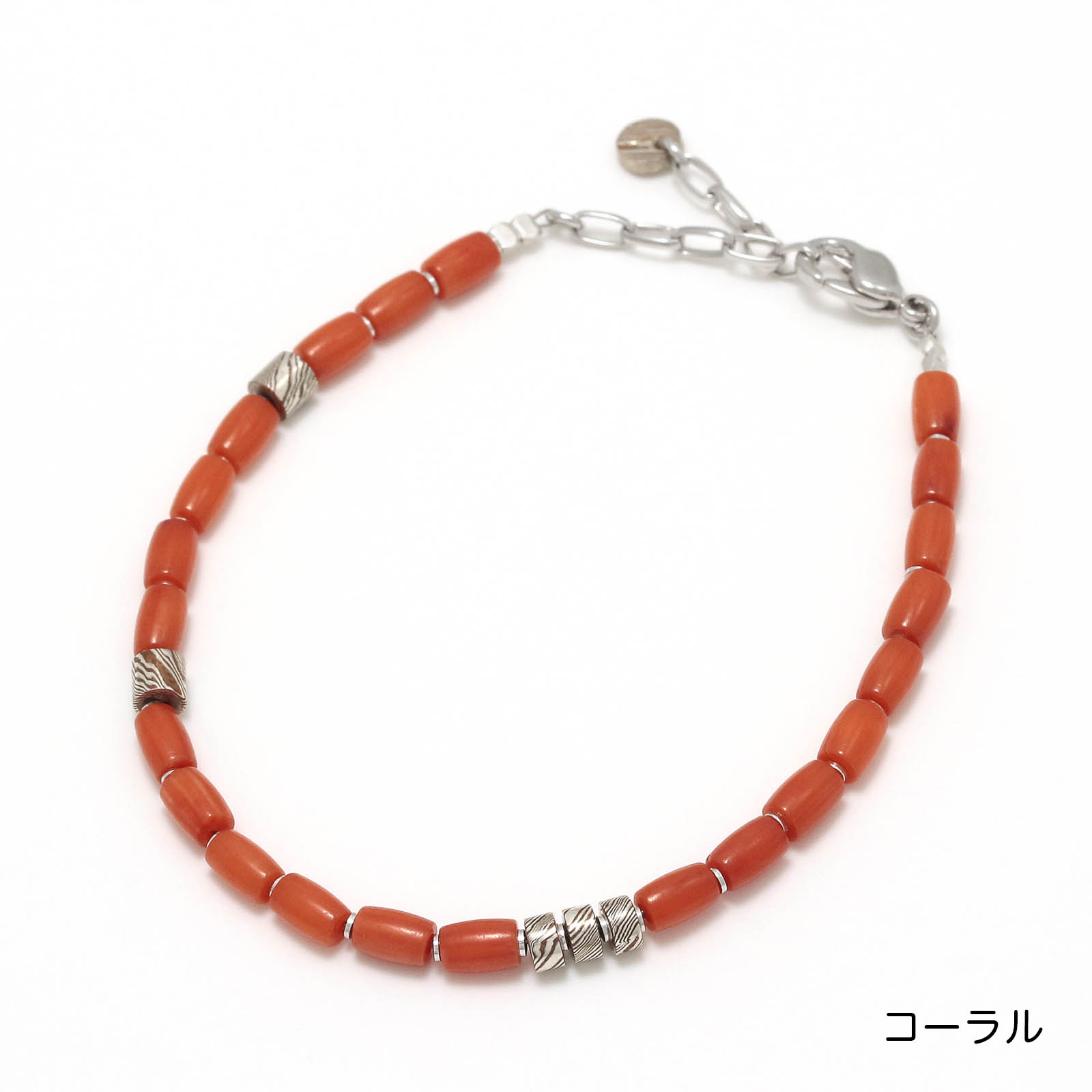 Tube Beads Bracelet - Coral