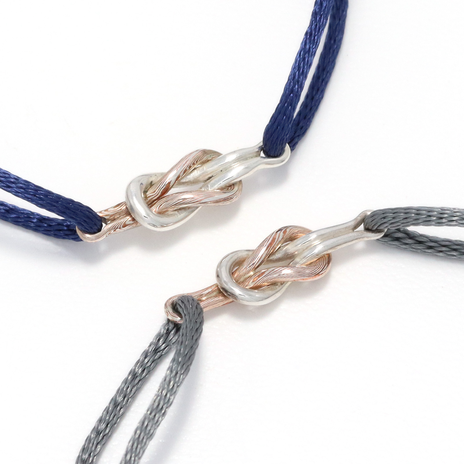 Eternal Knot Cord Bracelet / MOKUME×Silver