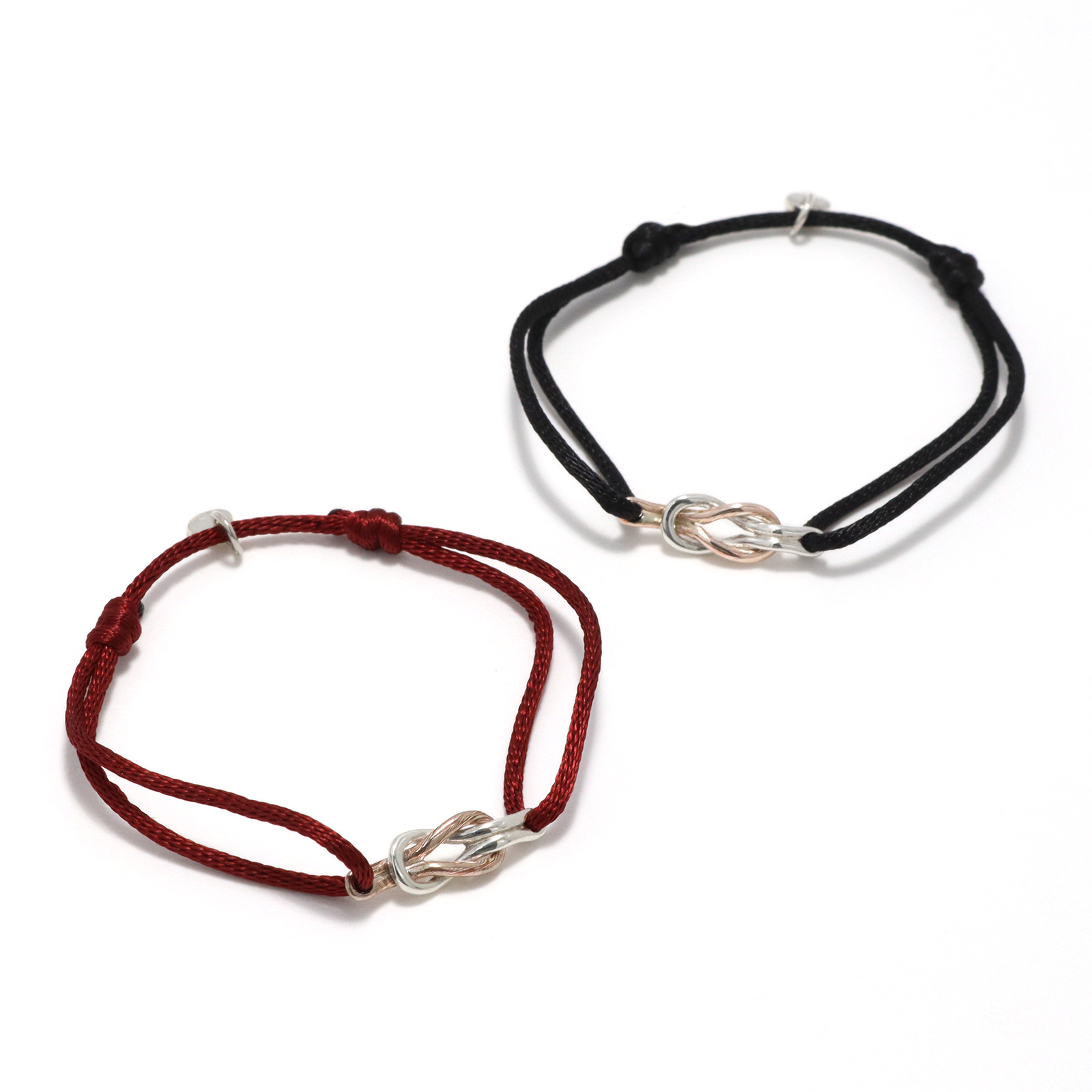 Eternal Knot Cord Bracelet / MOKUME×Silver