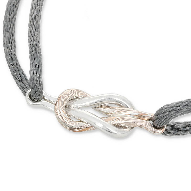 Eternal Knot Cord Bracelet / MOKUME×Silver
