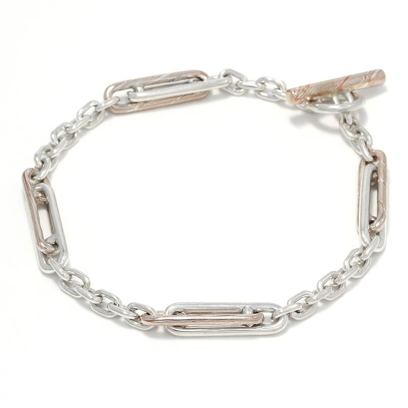 Double Link Bracelet / MOKUME×Silver