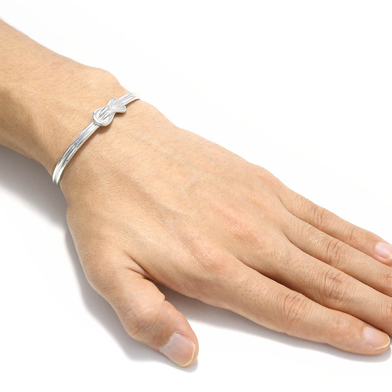 Eternal Knot Bangle Silver