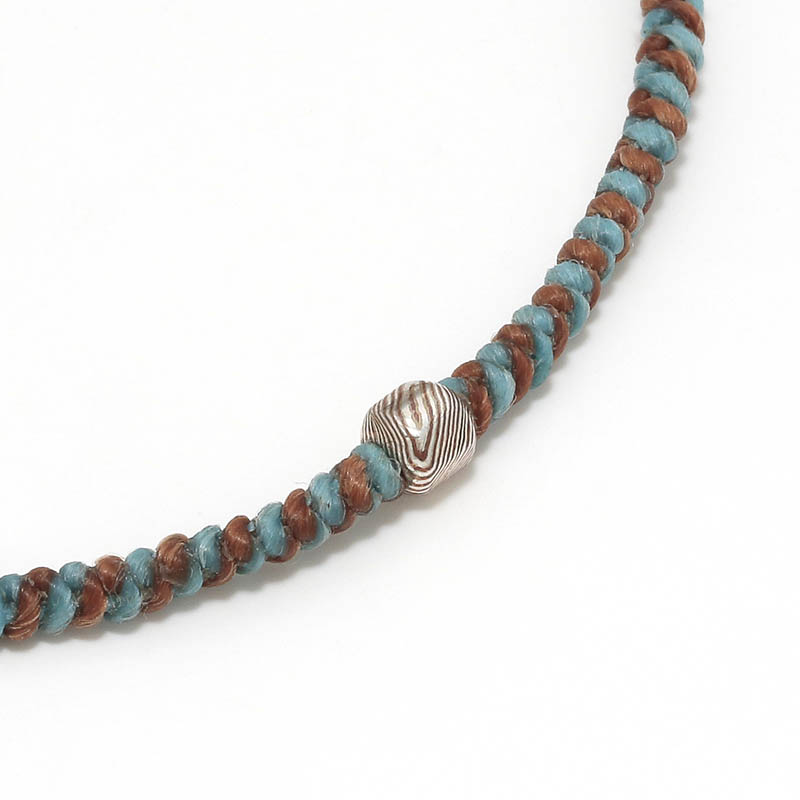 Octagon Cord Bracelet w/Bead Single