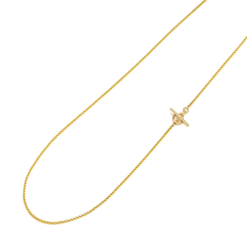 21K YG Temple Box Chain