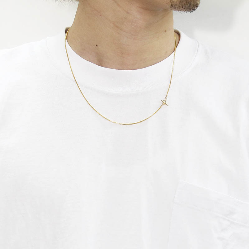 21K YG Temple Box Chain