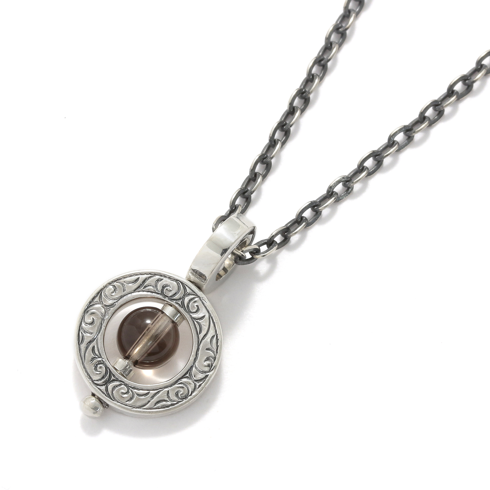 Eternal Carving Bramanda Necklace SV/Smoky Quartz