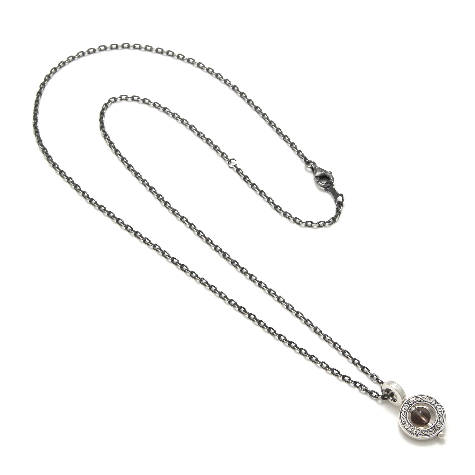 Eternal Carving Bramanda Necklace SV/Smoky Quartz