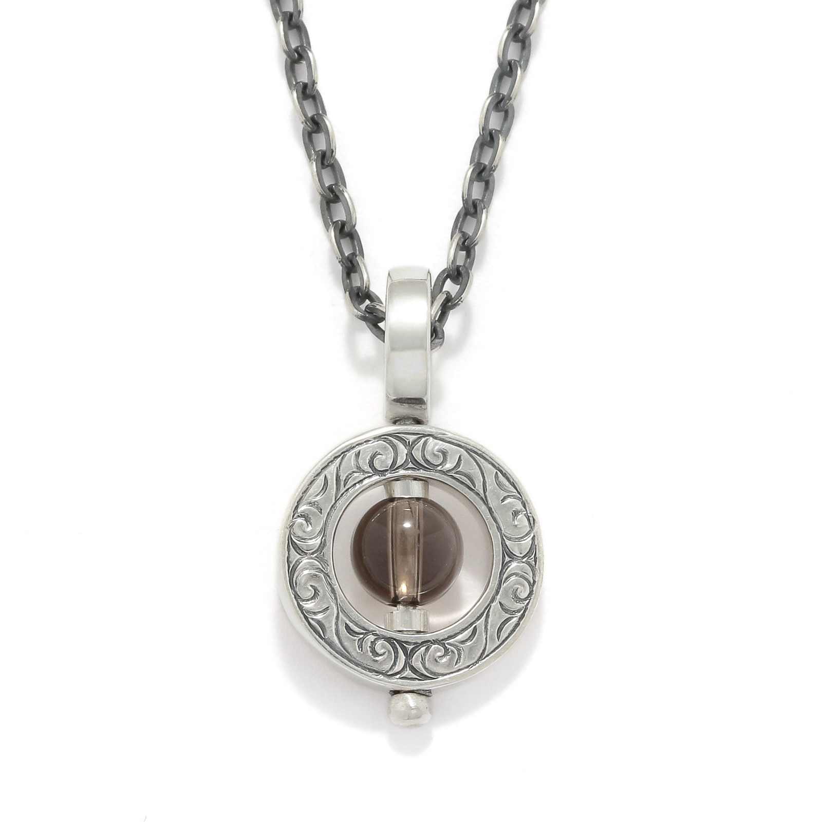 Eternal Carving Bramanda Necklace SV/Smoky Quartz
