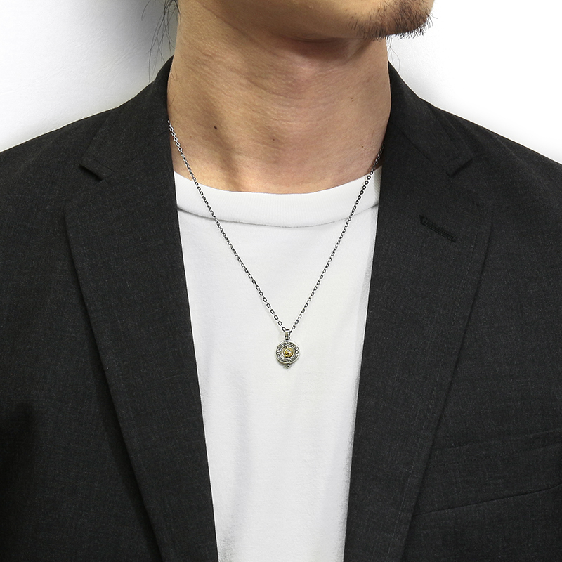 【受注販売商品 納期：約2ヶ月半】Eternal Carving Bramanda Necklace  SV/18K（エターナルカーヴィングブラマンダネックレス シルバー/18K）　Suman Dhakhwa（スーマンダックワ）
