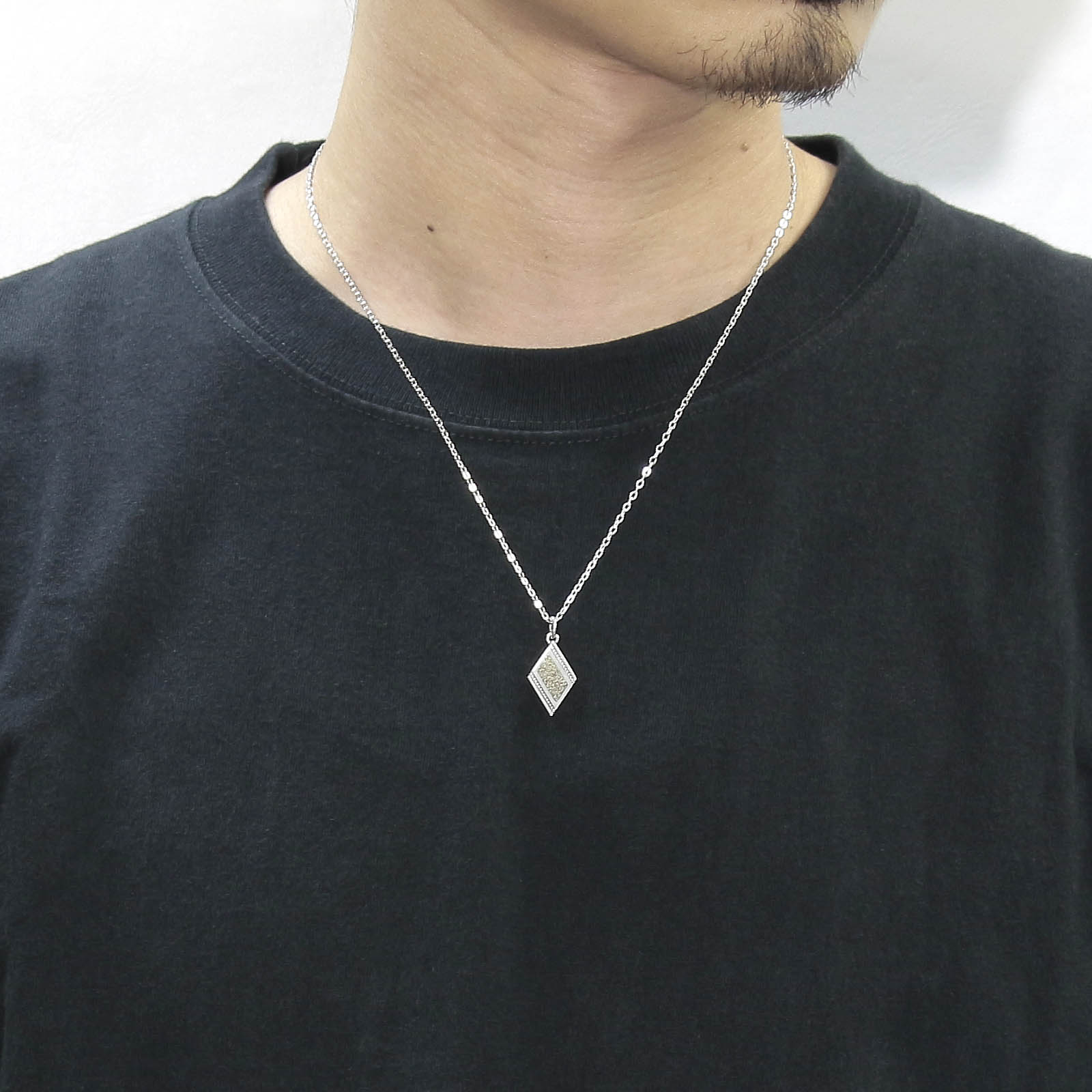S.G Filled Dia Shape Necklace