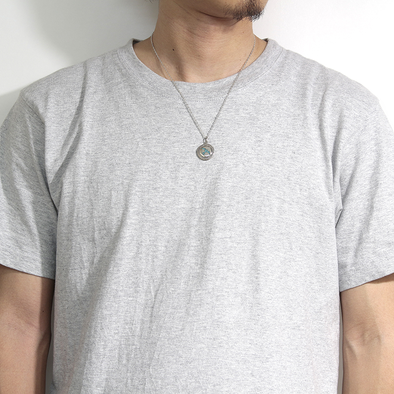 Twisted Wire Eagle Inlay Disc Necklace