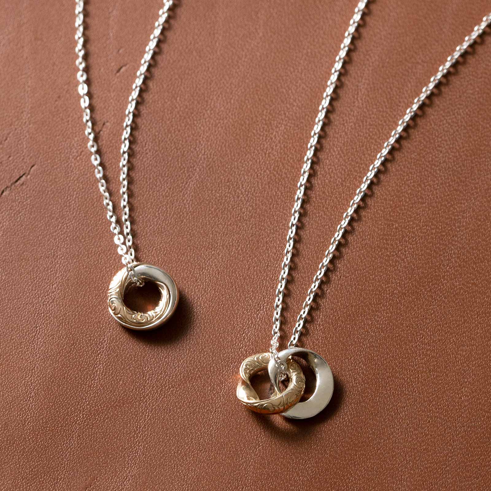 Gimmel Ring Necklace - Silver×10K