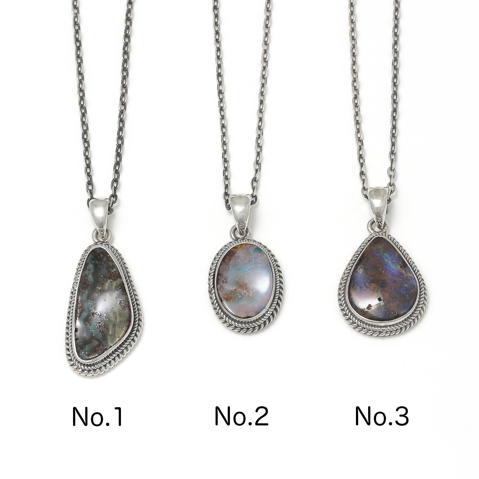 Large Opal Stone Necklace