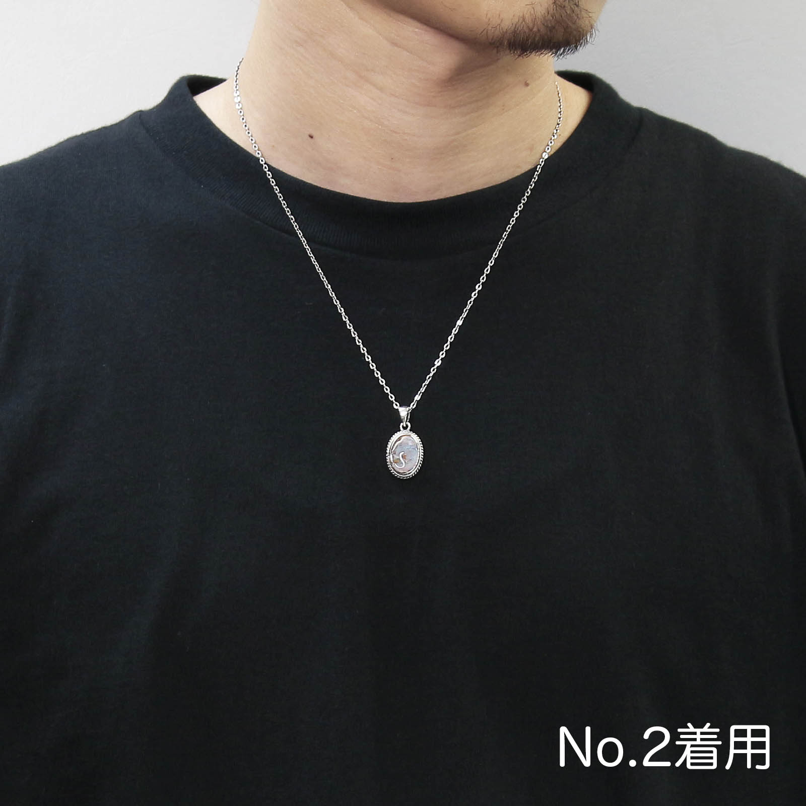 Large Opal Stone Necklace