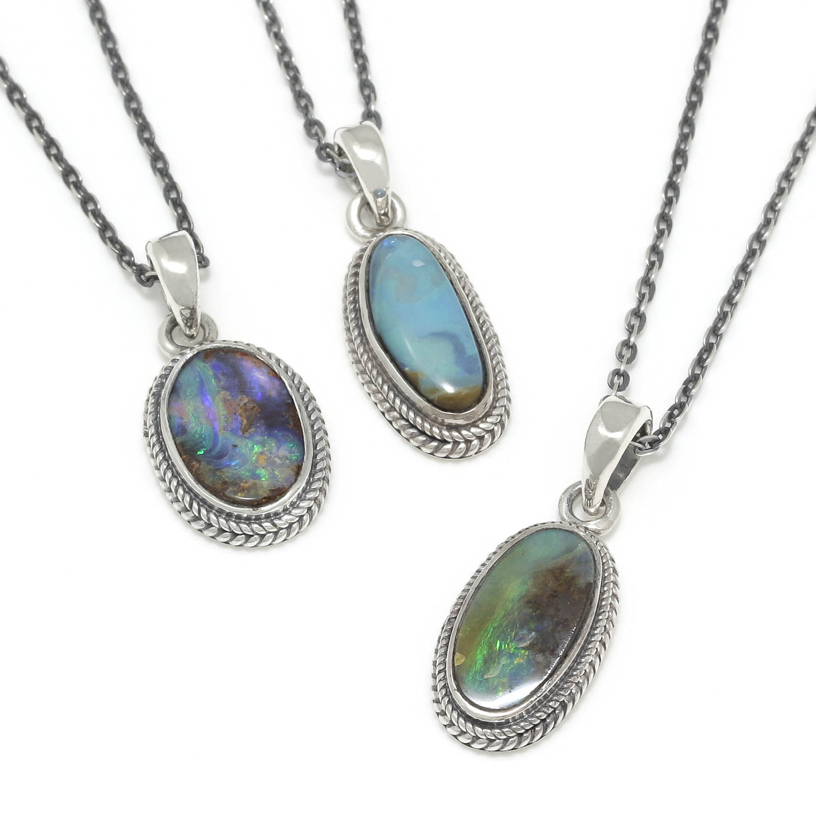 Small Opal Stone Necklace