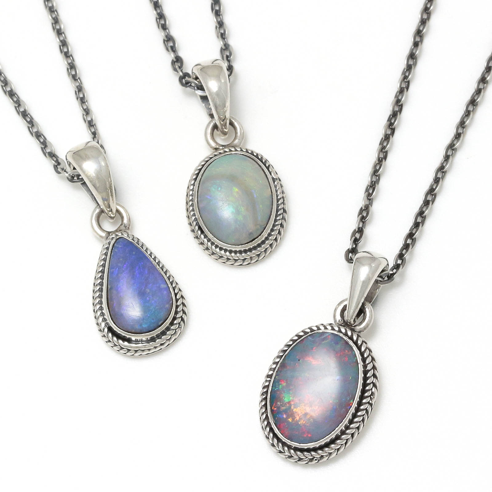 Small Opal Stone Necklace