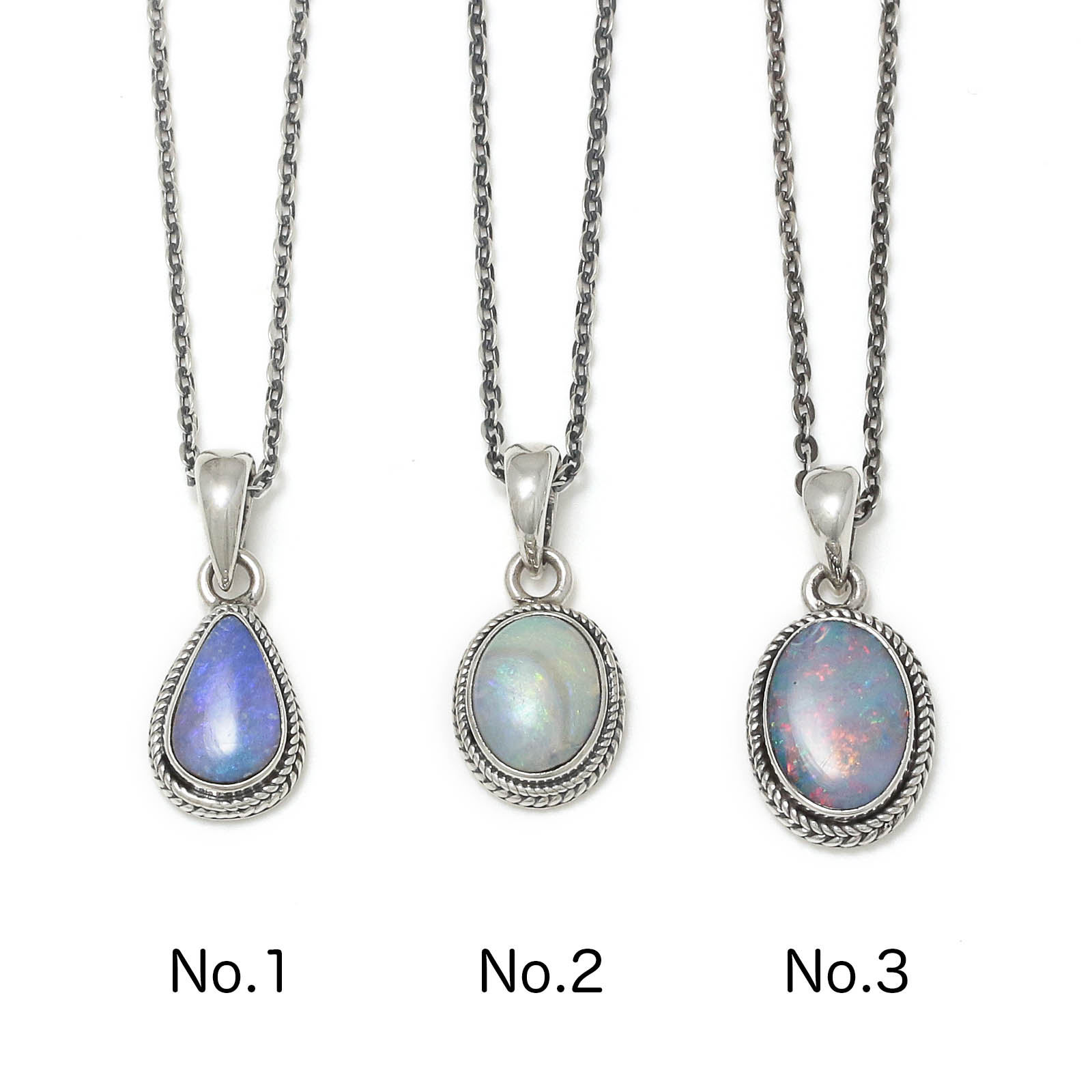 Small Opal Stone Necklace