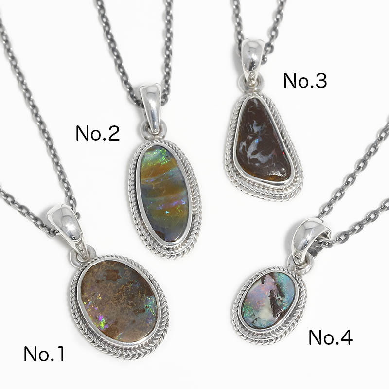 Small Opal Stone Necklace
