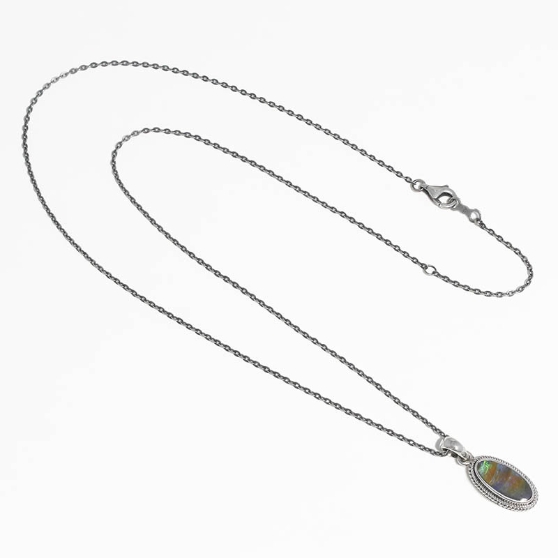 Small Opal Stone Necklace