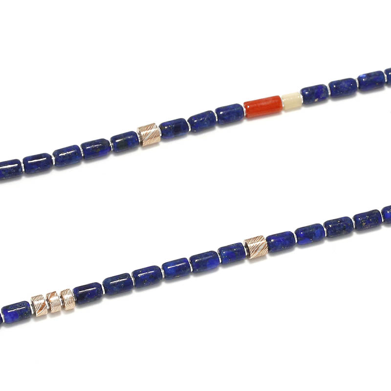 Safari11月号掲載 Tube Beads Necklace / Lapislazuli（チューブビーズネックレス / ラピスラズリ）　Suman  Dhakhwa（スーマンダックワ）