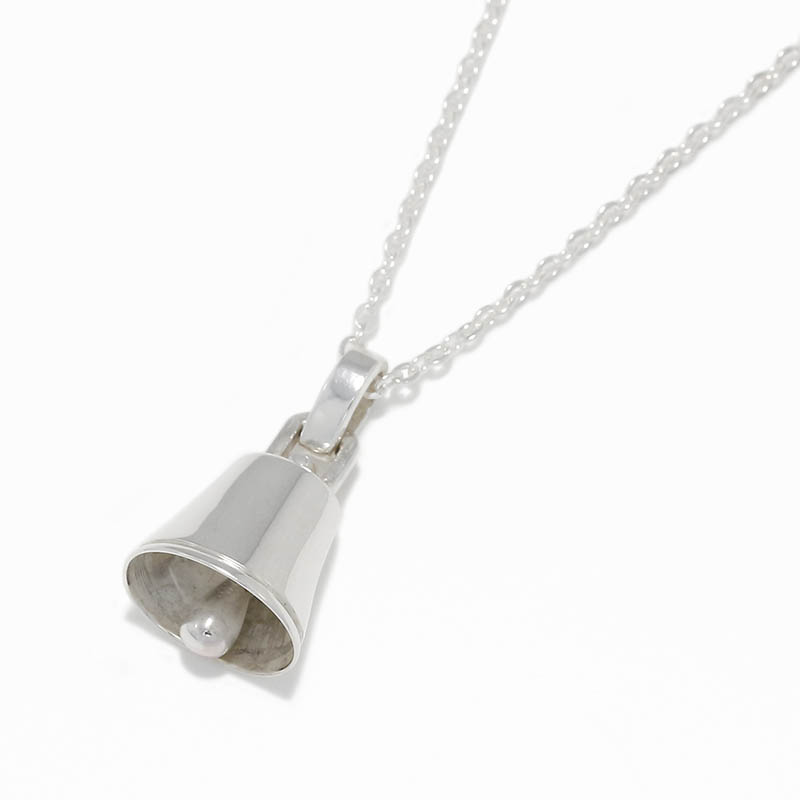 Lucky Bell Charm Necklace / Silver