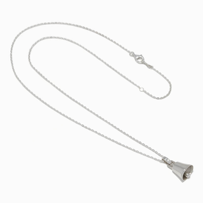 Lucky Bell Charm Necklace / Silver