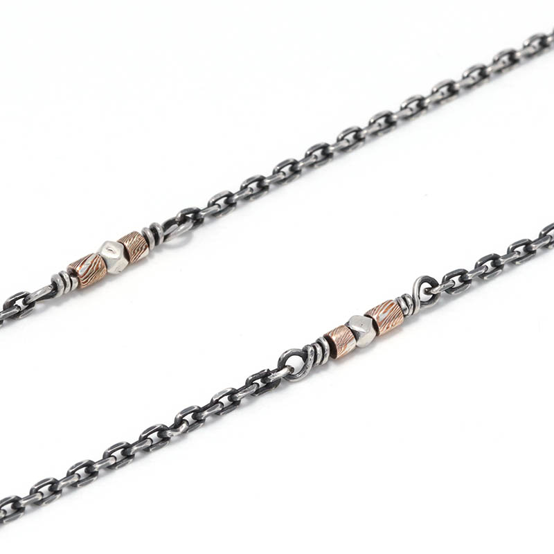 MOKUME Slice Beads Chain Necklace