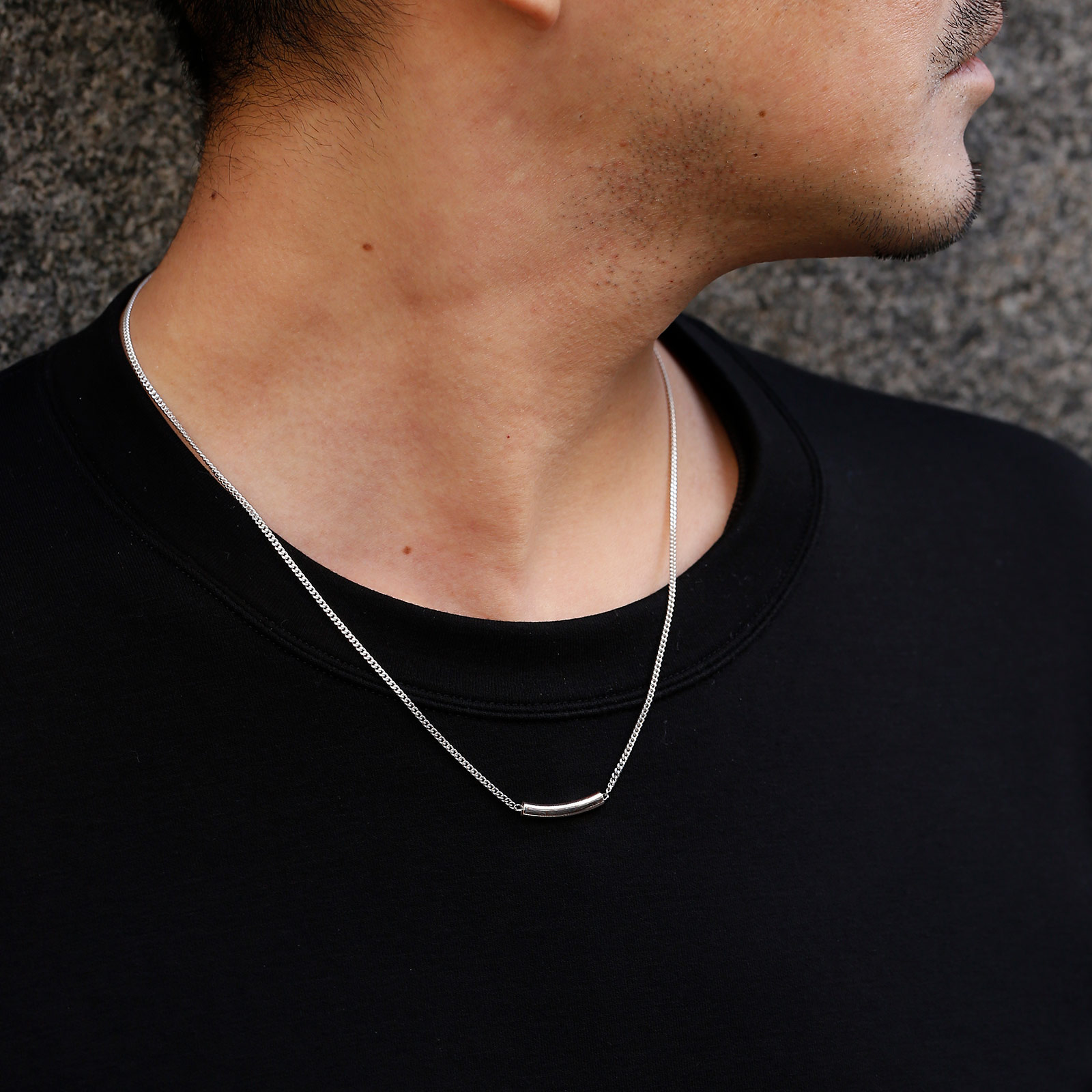 モクメカーブプレートネックレス