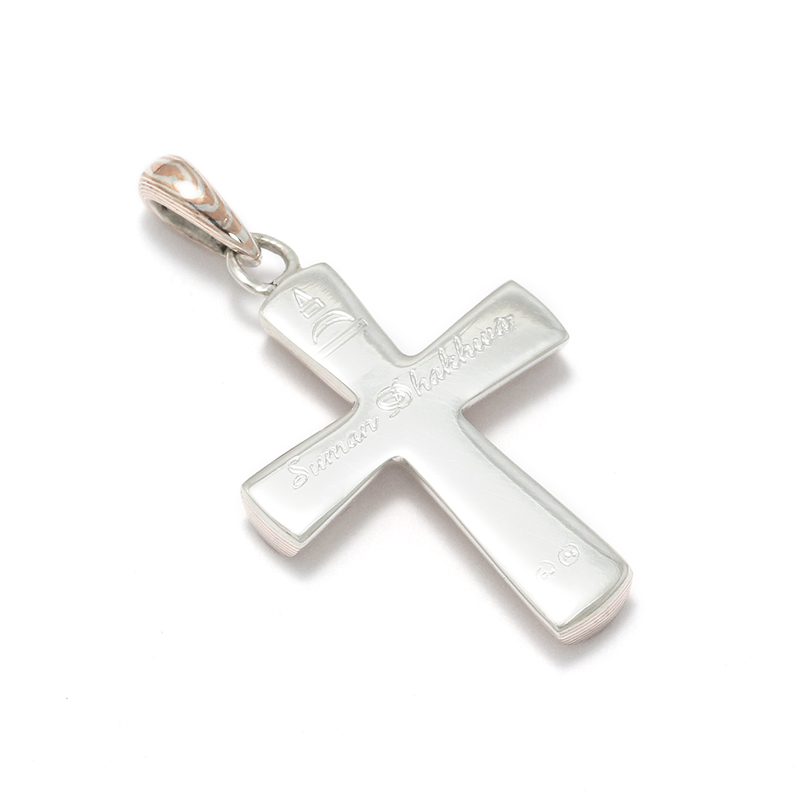 Mokume Cross Pendant