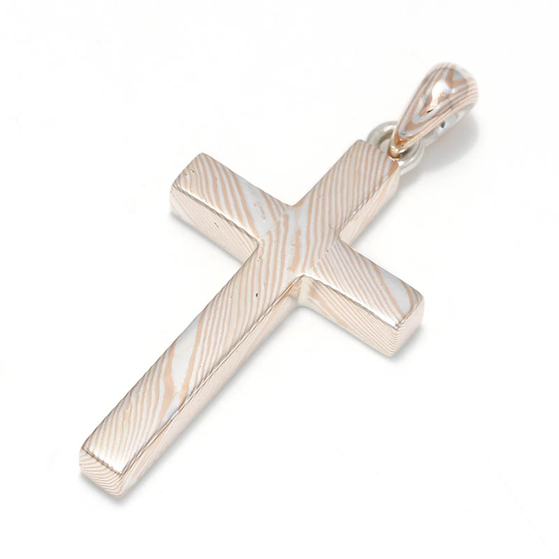 Basic MOKUME Cross Pendant