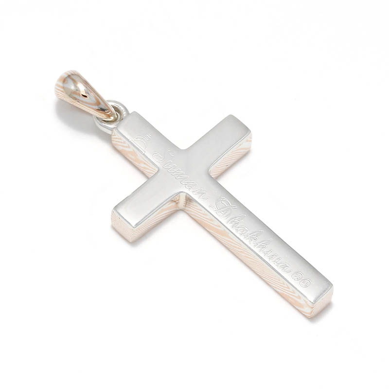 Basic MOKUME Cross Pendant（ベーシックモクメクロスペンダント）　Suman Dhakhwa（スーマンダックワ）