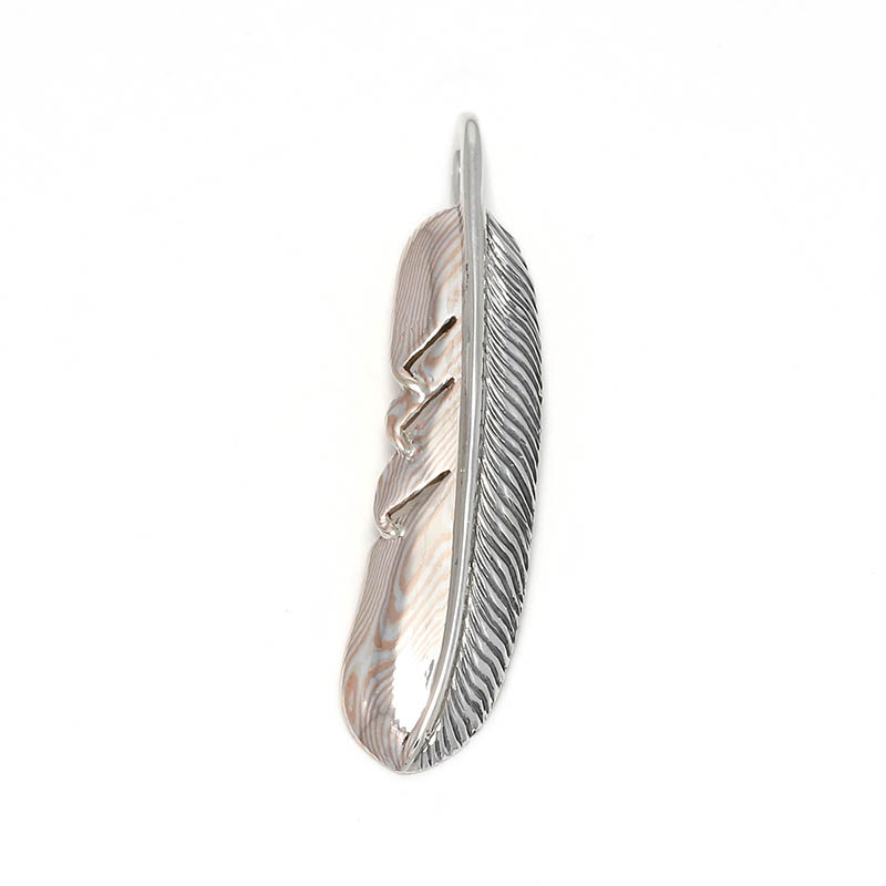 Basic MOKUME Feather Pendant